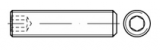 25 Stück rostfreie Edelstahl (A4) Gewindestifte mit Innensechskant DIN 913 - M 10 x 10 mm